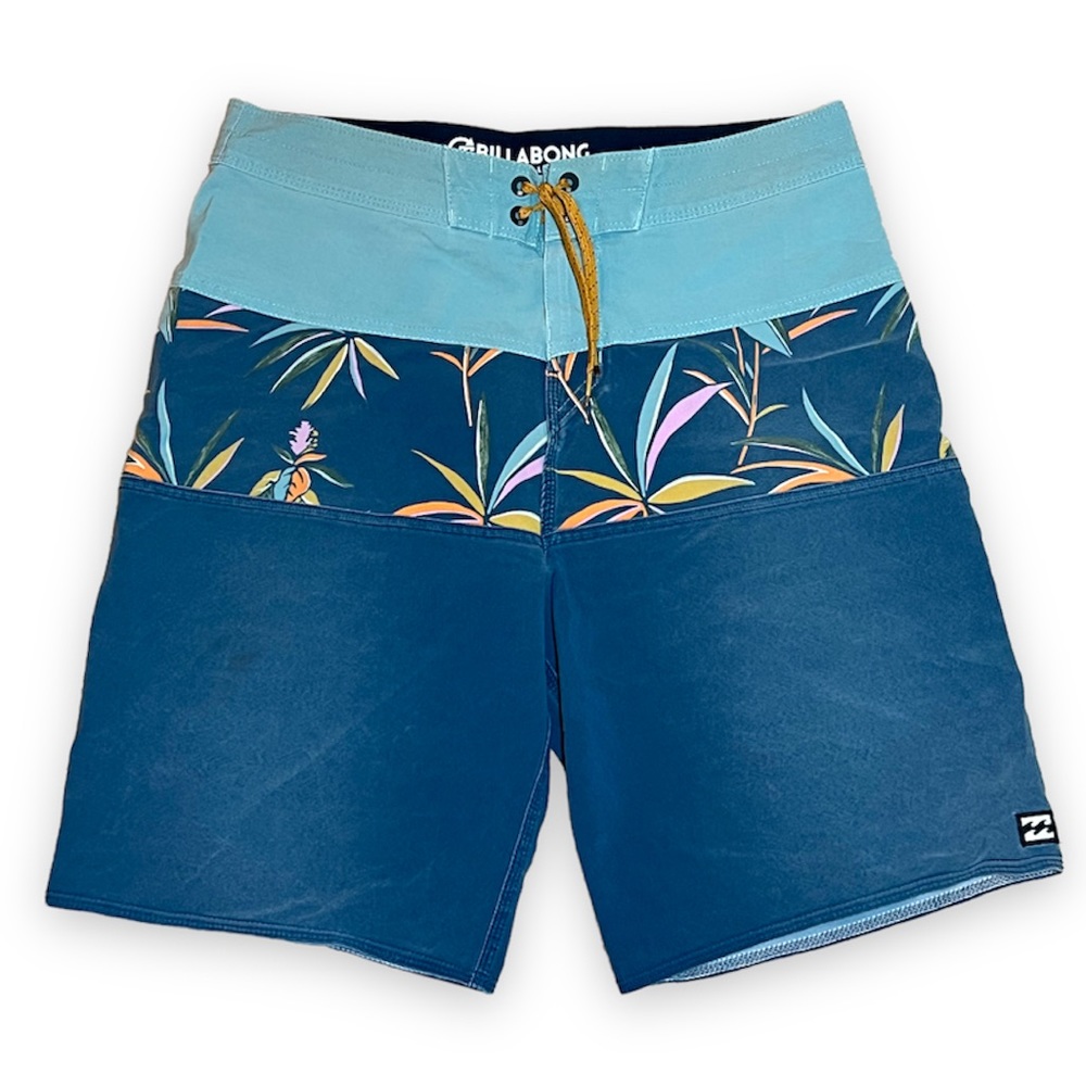 Mens Billabong Color Block Palm Printed Board Shorts | 29 Waist 🏄🏽